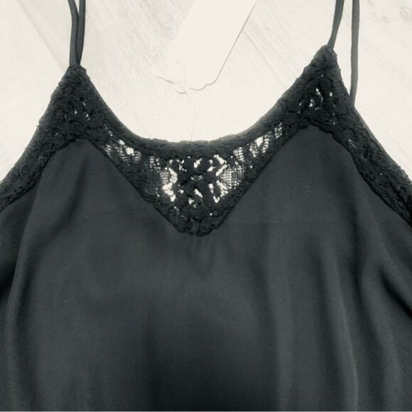The Bloom Black Sheer & Lace Asymmetrical Lingerie Top NWT - Picture 4 of 14